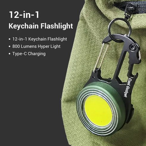 12-in-1 Multifunction Keychain Flashlight